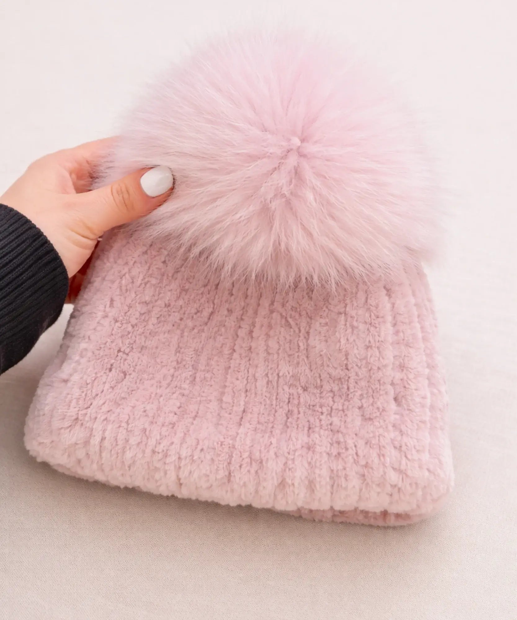  Comprar touca feminina tricot com pompom térmica antialérgica dupla proteção frio extremo inverno em promoção ANELLIMN
