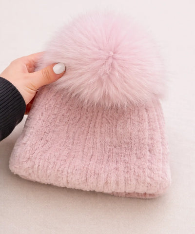  Comprar touca feminina tricot com pompom térmica antialérgica dupla proteção frio extremo inverno em promoção ANELLIMN