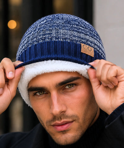 Comprar touca masculina tricot forro peluciado quente confortável inverno casual premium barata em promoção Anellimn
