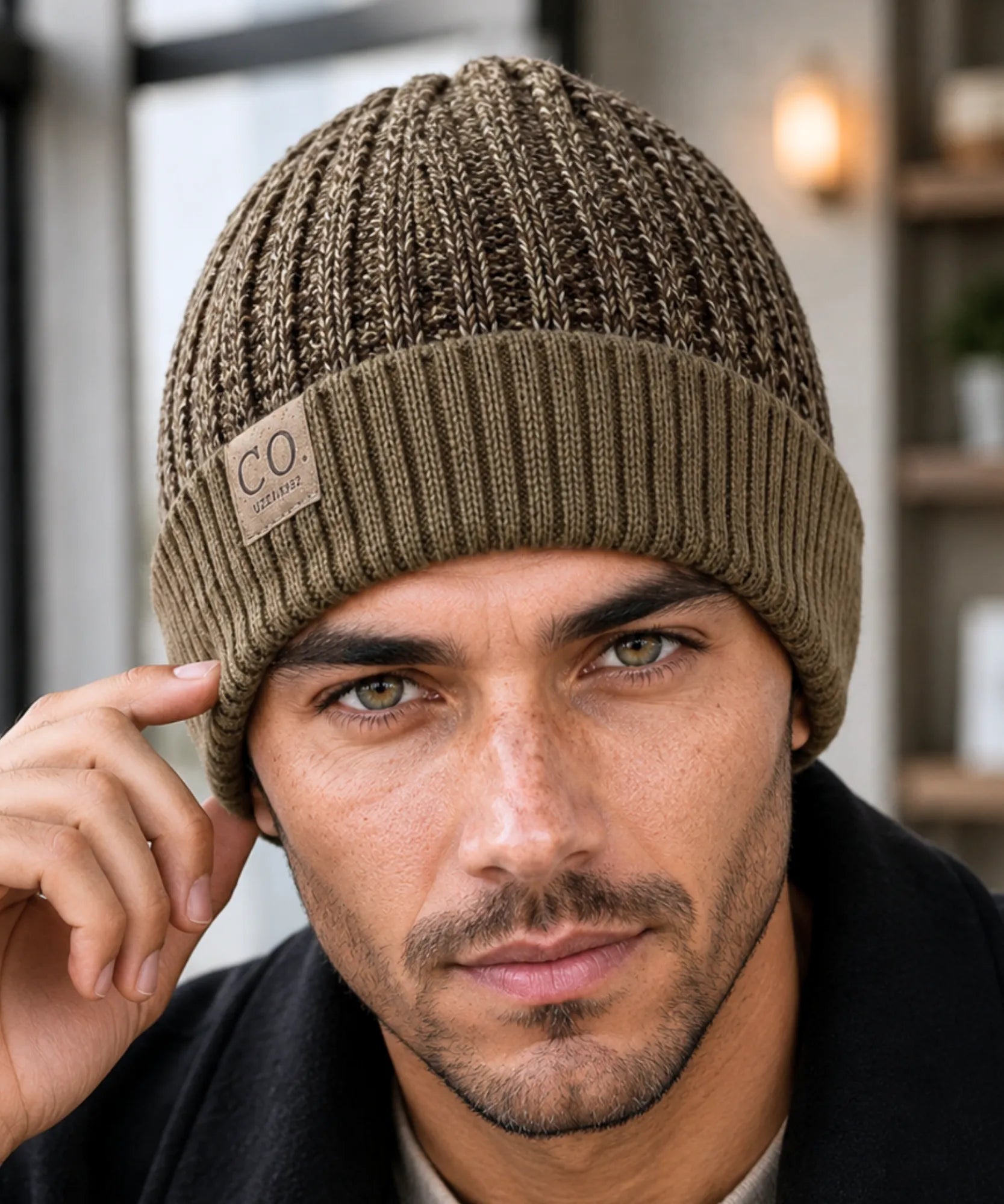 Comprar touca masculina tricot forro peluciado quente confortável inverno casual premium barata em promoção Anellimn