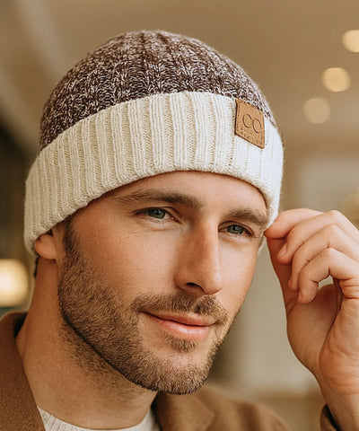 Comprar touca masculina tricot forro peluciado cinza quente confortável inverno casual premium barata ANELLIMN
