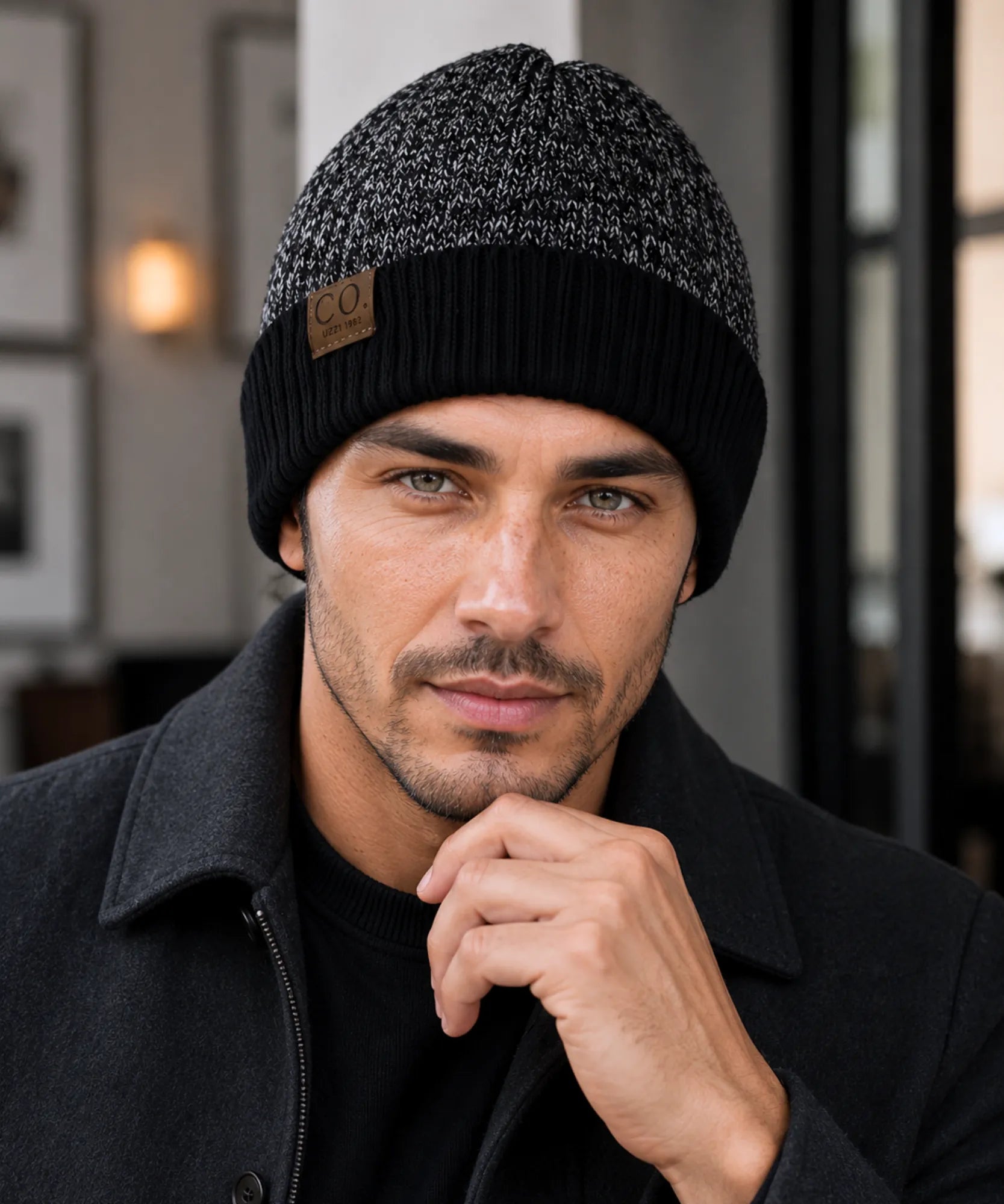 Comprar touca masculina tricot forro peluciado quente confortável inverno casual premium barata em promoção Anellimn