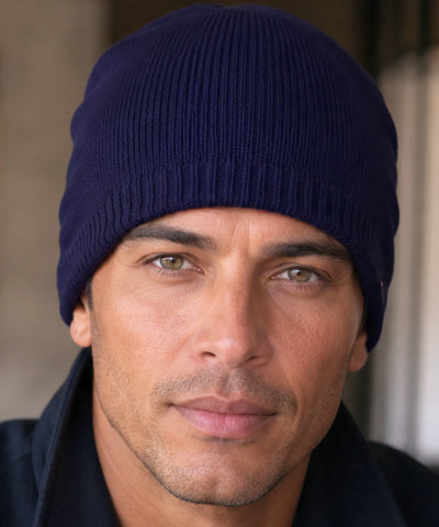 Comprar touca térmica masculina tricô canelado forro pelo sintético interno quente inverno barata em promoção Anellimn