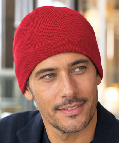 Comprar touca térmica masculina tricô canelado forro pelo sintético interno quente inverno barata em promoção Anellimn