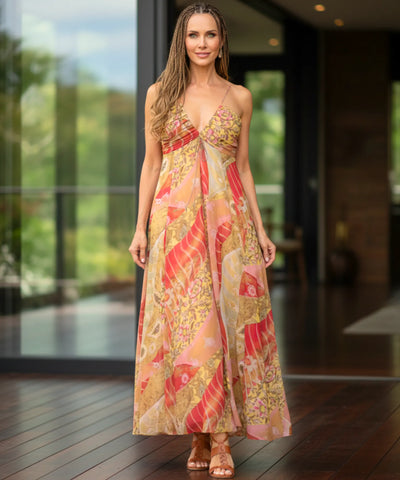 Comprar vestido boho feminino chiffon floral plissado alças finas elegante verão casamento dia barato promoção ZARA