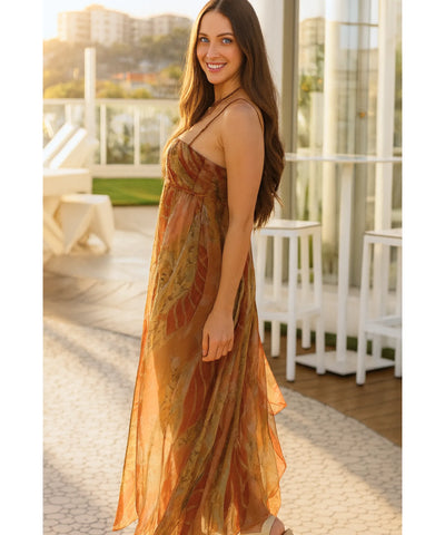 Vestido Boho Feminino Elegante Floral Verão | Leona