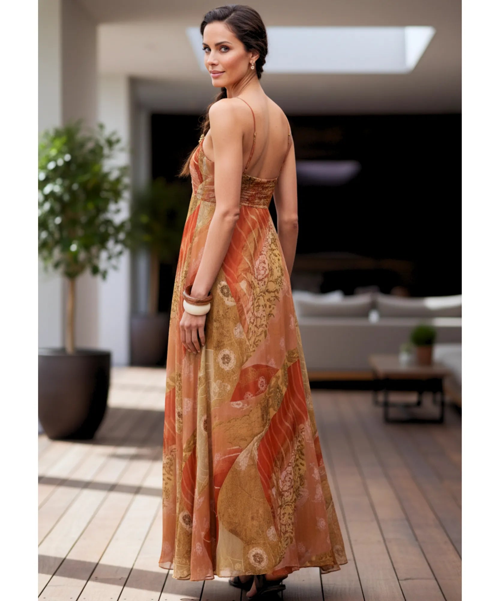 Comprar vestido boho feminino chiffon floral plissado alças finas elegante verão casamento dia barato promoção ZARA


