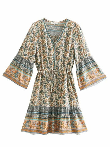 Comprar vestido boho off white barato Anellimn