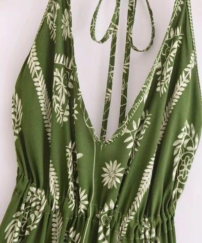 Vestido Indiano Longo Feminino Estampado Boho Casual | Acque