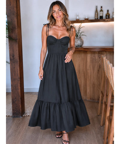 Comprar vestido longo branco em promoção Anellimn
