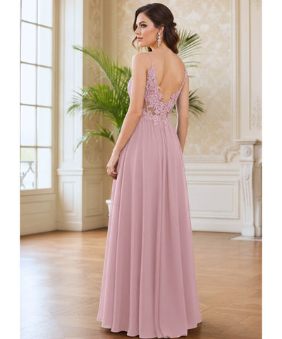 Vestido Longo de Festa com Renda Elegante para Madrinhas | Zila