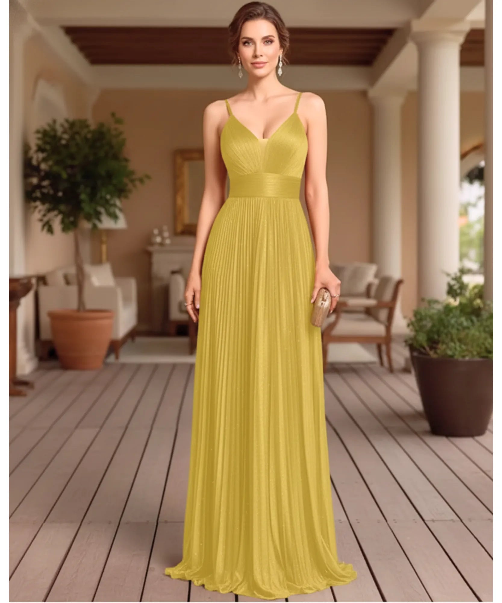 Comprar vestido longo de festa verde oliva madrinha casamentos e formatura em promoção LADY DRESS