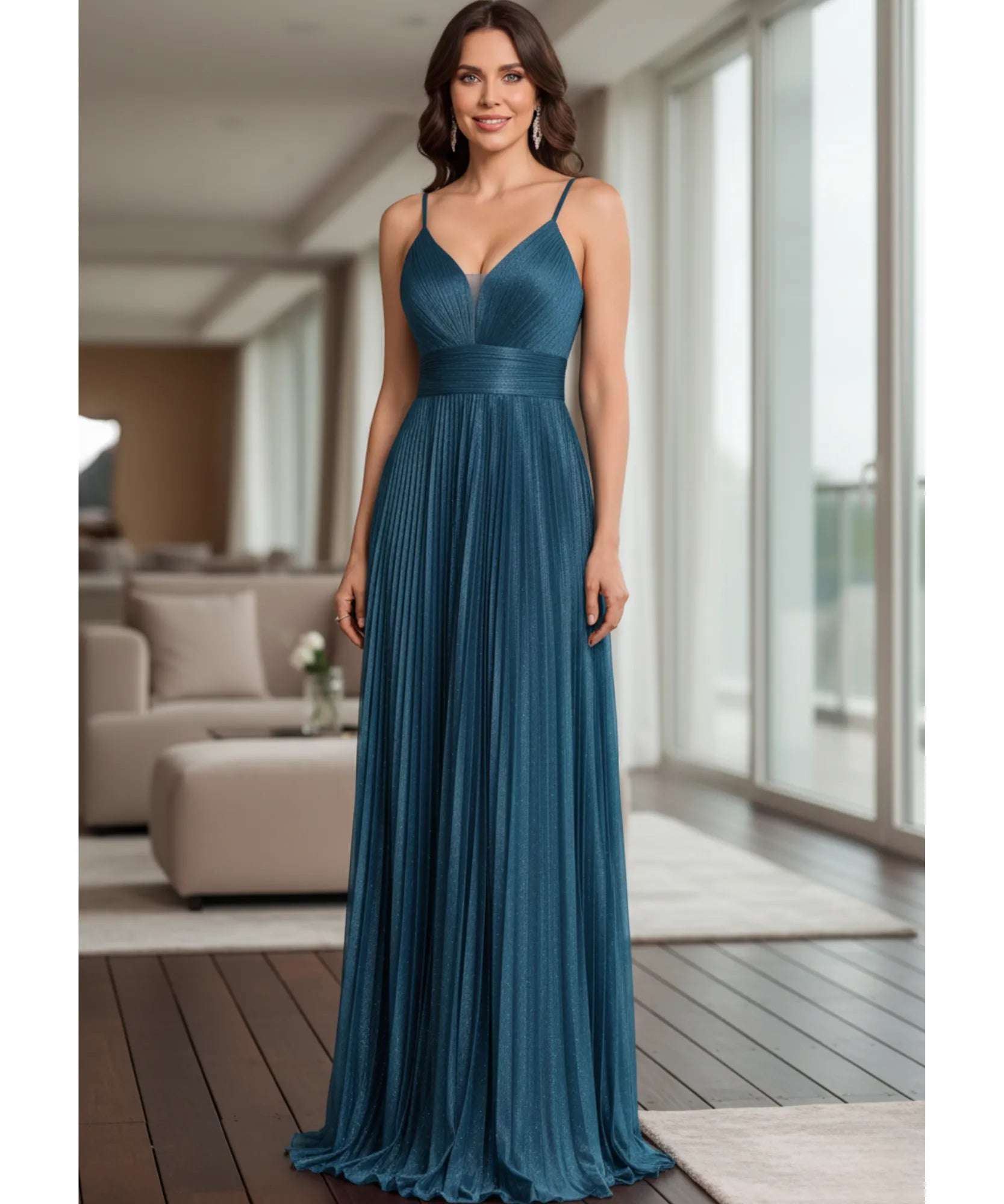 Comprar vestido longo de festa verde oliva madrinha casamentos e formatura em promoção LADY DRESS