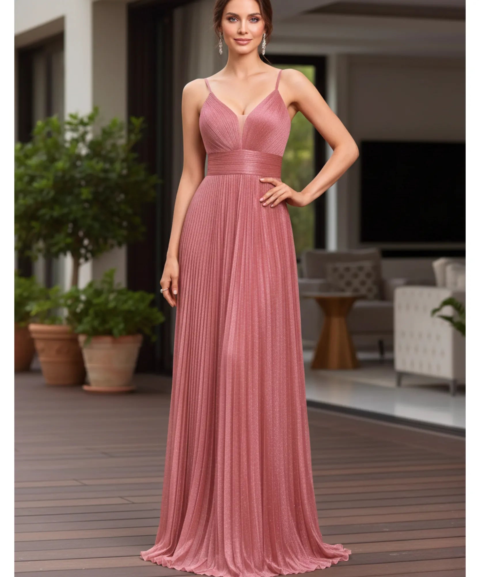 Comprar vestido longo de festa verde oliva madrinha casamentos e formatura em promoção LADY DRESS