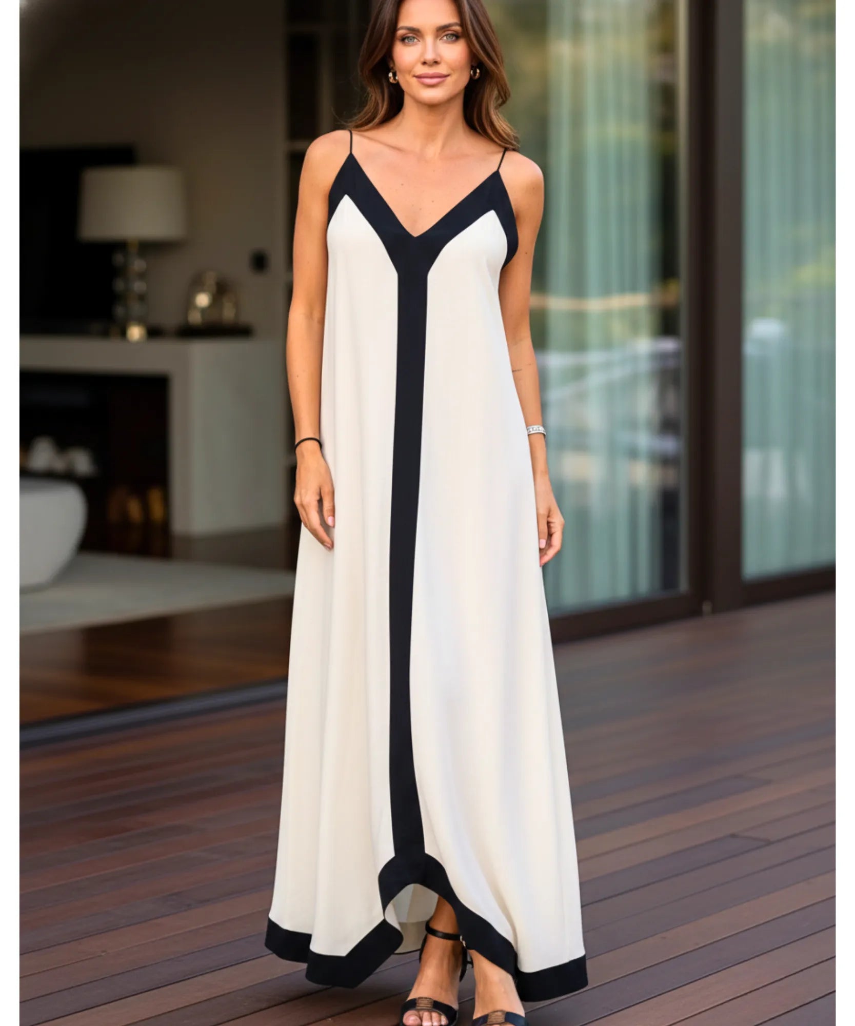 Comprar Vestido Longo Elegante Boho com Alças Finas casamento dia formatura barato em promoção ZARA