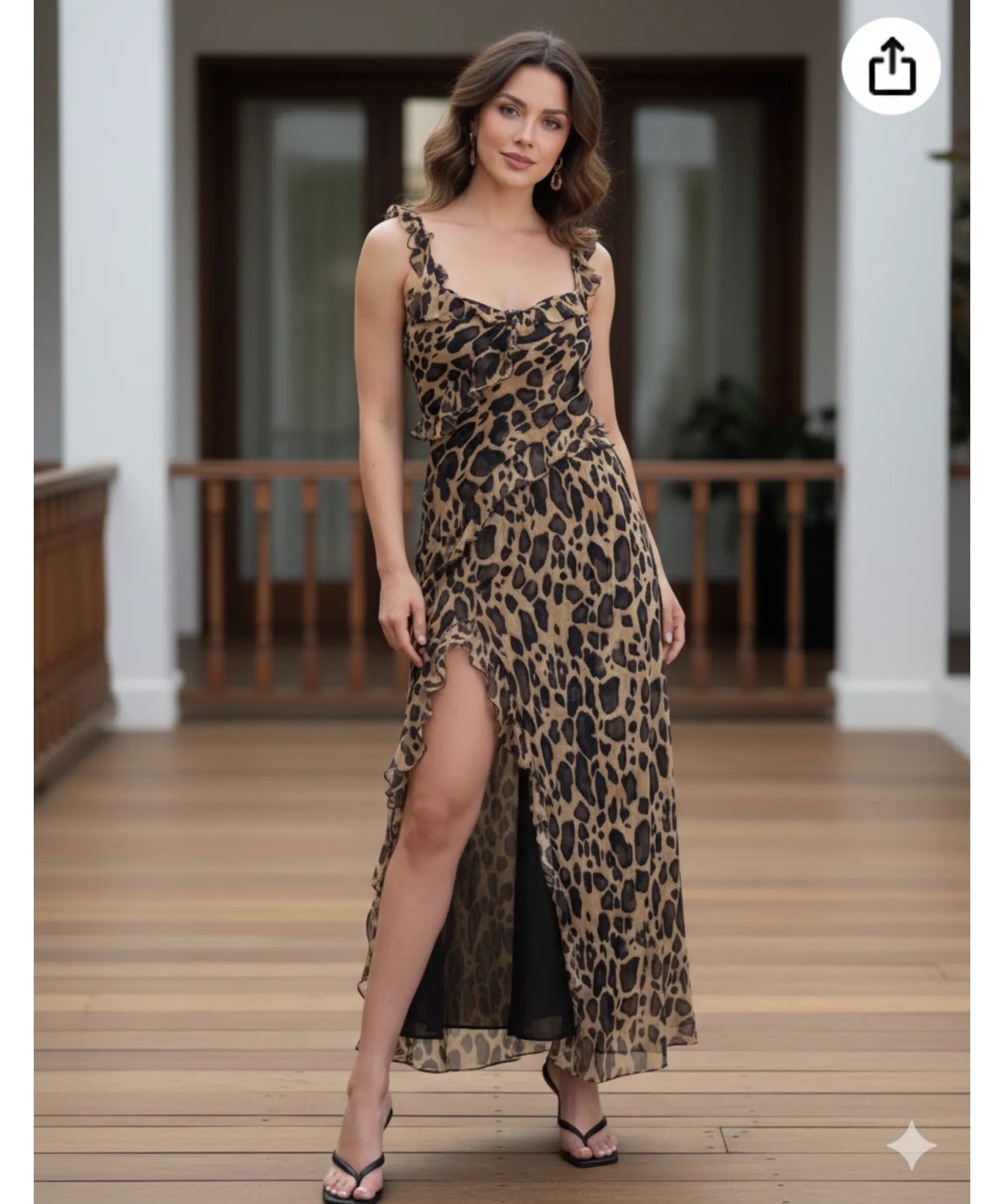 Comprar Vestido Longo Elegante Estampado Animal Print em promoção ZARA