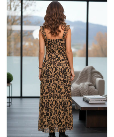 Comprar Vestido Longo Elegante Estampado Animal Print em promoção ZARA