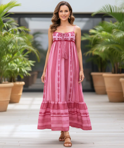 Vestido Longo Estampado Étnico Boho Verao | Lexa