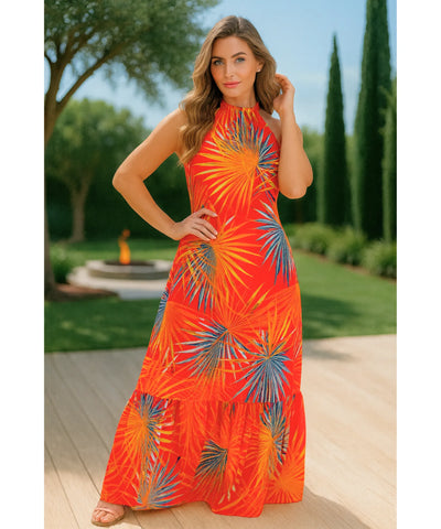 Vestido Longo Estampado Feminino Frente Única Floral | Alani