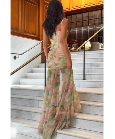 Vestido Longo Estampado Floral Boho Elegante Verão | Vittoria