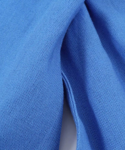 Comprar vestido longo evasê azul com tecido texturizado em promoção Anellimn