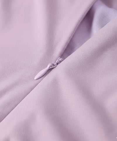 Vestido Longo Feminino Gola Alta Malha Elástica Elegante | Tsia