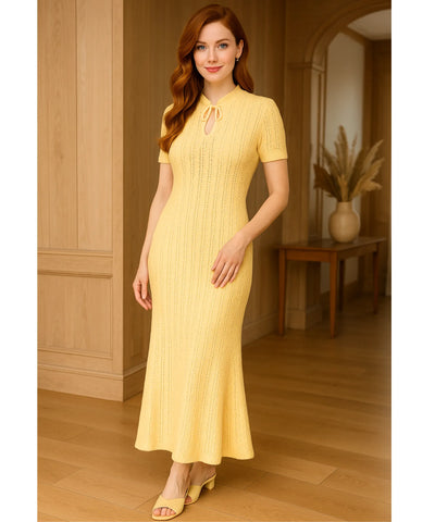 Comprar vestido longo feminino tricot canelado gola alta elegante casual barato em promoção ZARA