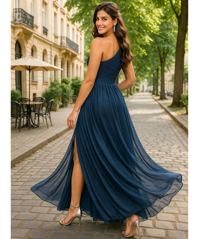 Vestido Longo Festa Um Ombro Só Elegante Formaturas | Marbella