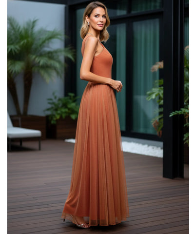 Comprar vestido longo festa um ombro só metalizado brilhante elegante para casamentos formaturas em promoçã0  LADY DRESS