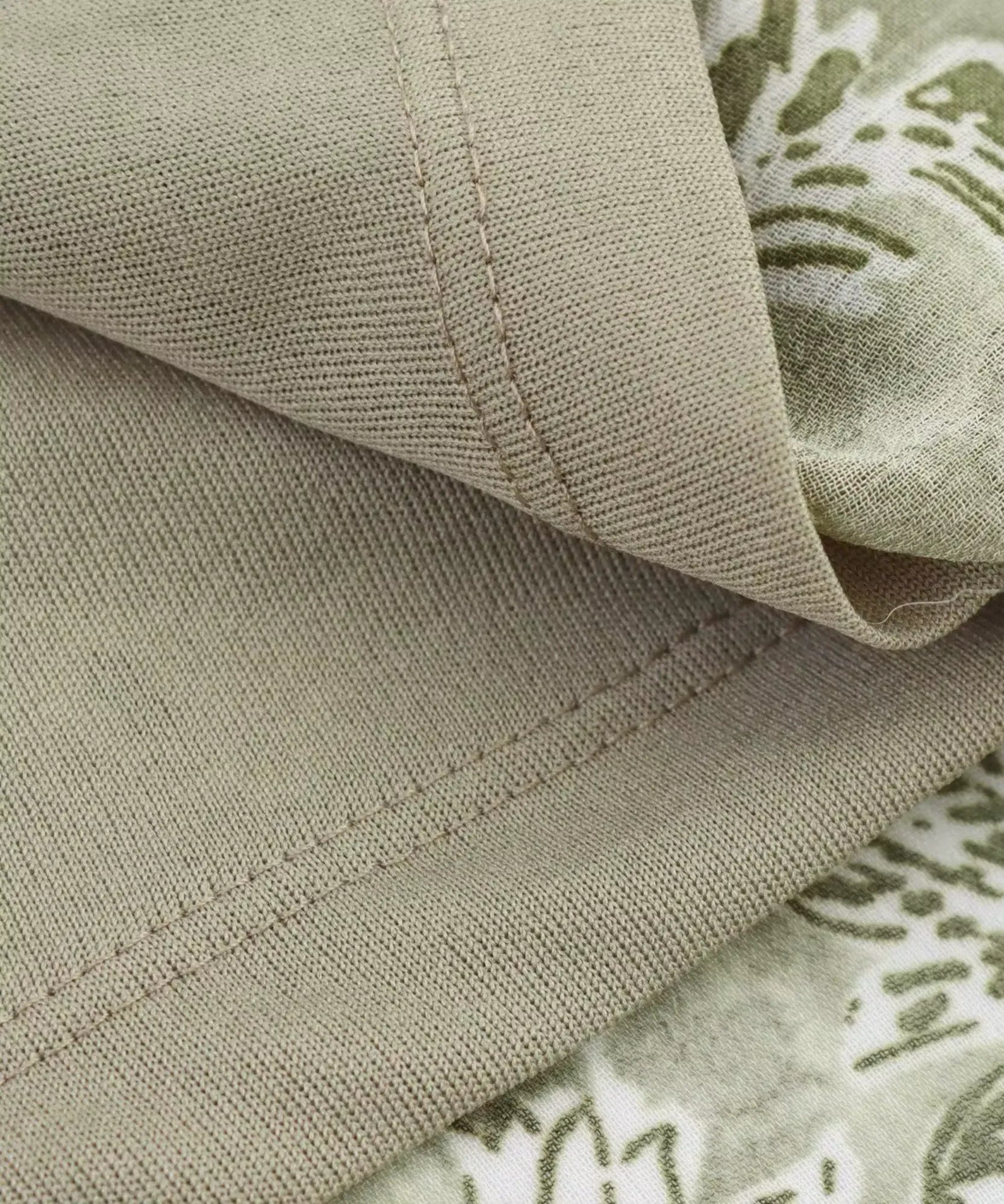 Comprar vestido longo floral forro em malha verde oliva em promoção Anellimn