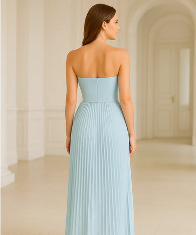 Vestido De Festa Longo Tomara Que Caia Plissado Elegante Madrinha | Nelita