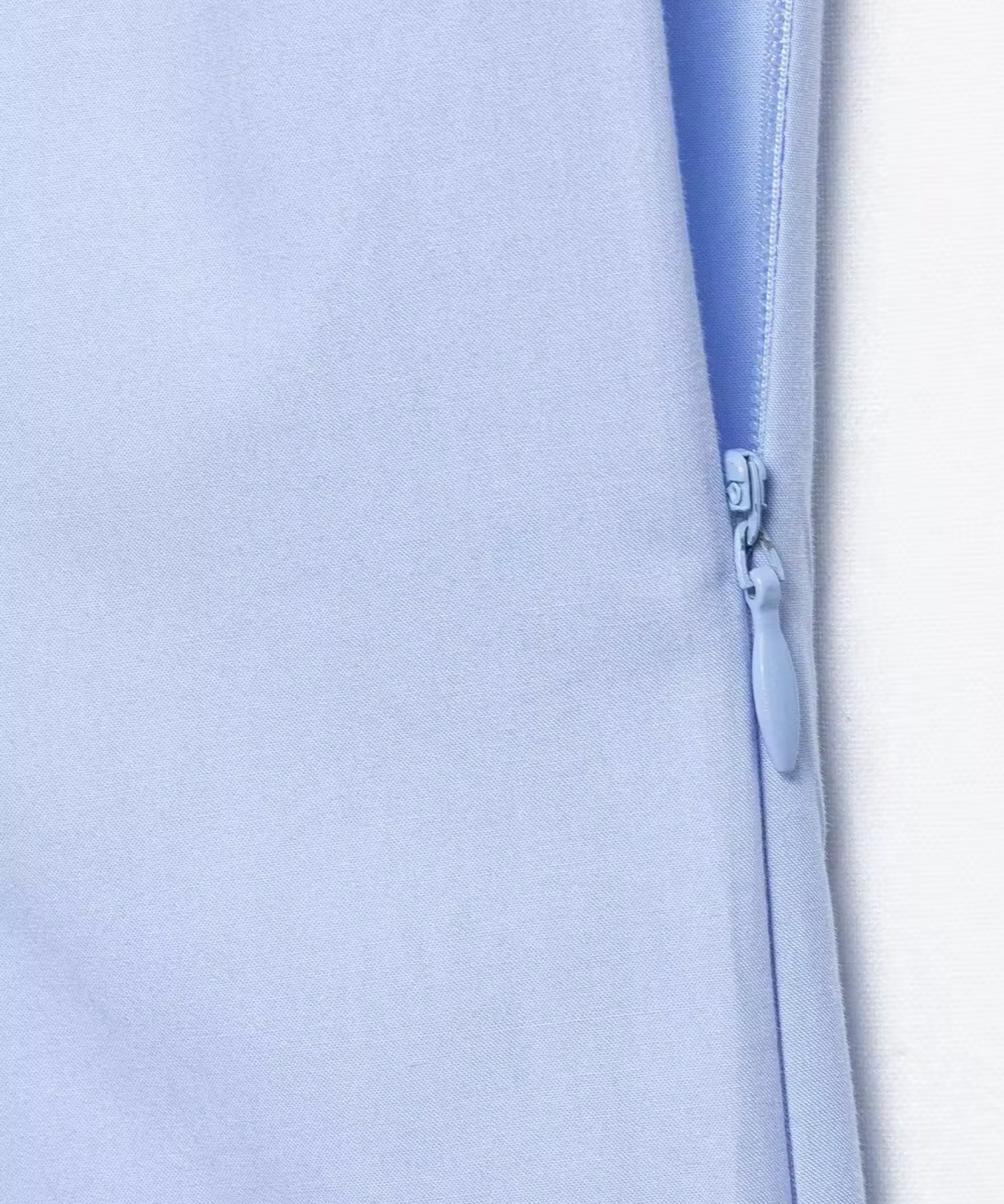 Comprar vestido midi casual detalhe zíper lateral azul serenity barato Anellimn