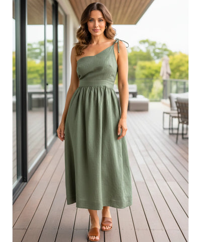 Vestido Midi Elegante Feminino Regata Boho Amarração | Lalá