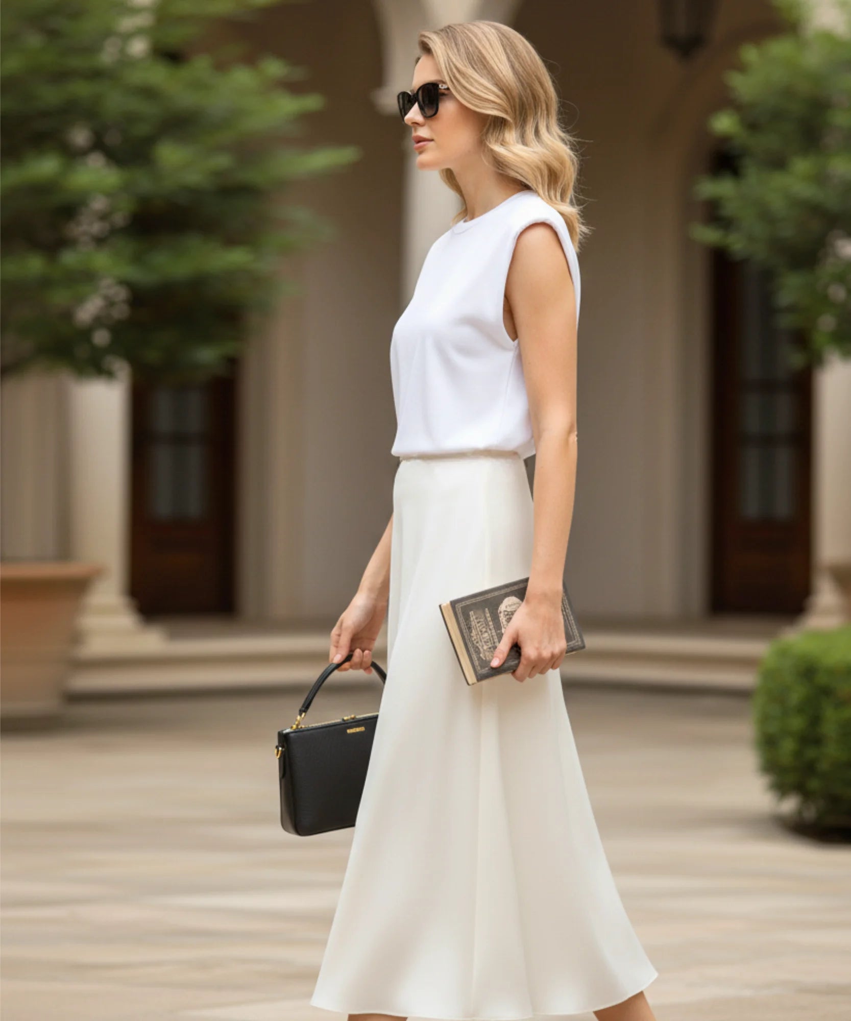 Comprar vestido midi feminino listrado casual malha confortável com saia lisa elegante barato em promoção ZARA