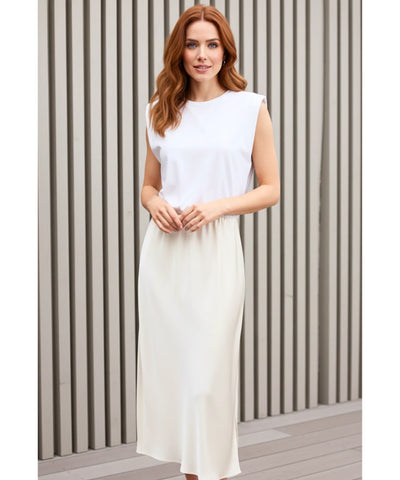 Comprar vestido midi feminino listrado casual malha confortável com saia lisa elegante barato em promoção ZARA