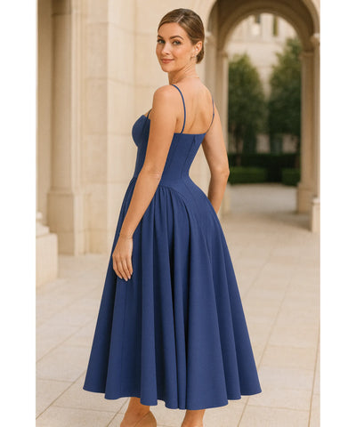 Vestido Midi Festa Corset em Zibeline Elegante | Chiara