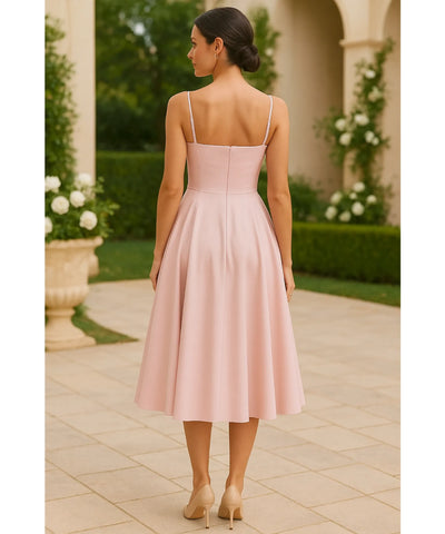 Vestido Midi Festa Corset em Zibeline Elegante | Chiara
