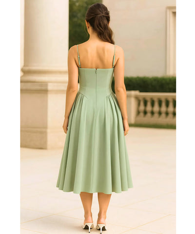 Vestido Midi Festa Corset em Zibeline Elegante | Chiara