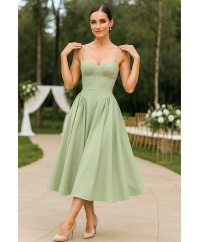 Vestido Midi Festa Corset em Zibeline Elegante | Chiara