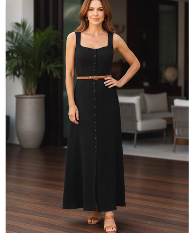 Comprar vestido midi de linho verde com botões frontais e fenda elegante para verão, oferta exclusiva com desconto e frete grátis ZARA