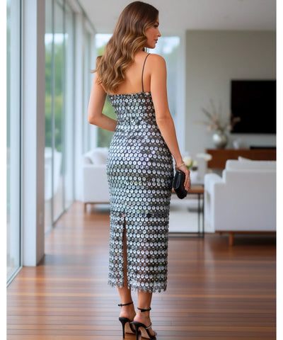 Vestido Elegante Midi para casamentos, formaturas e eventos luxuosos em promoção ZARA