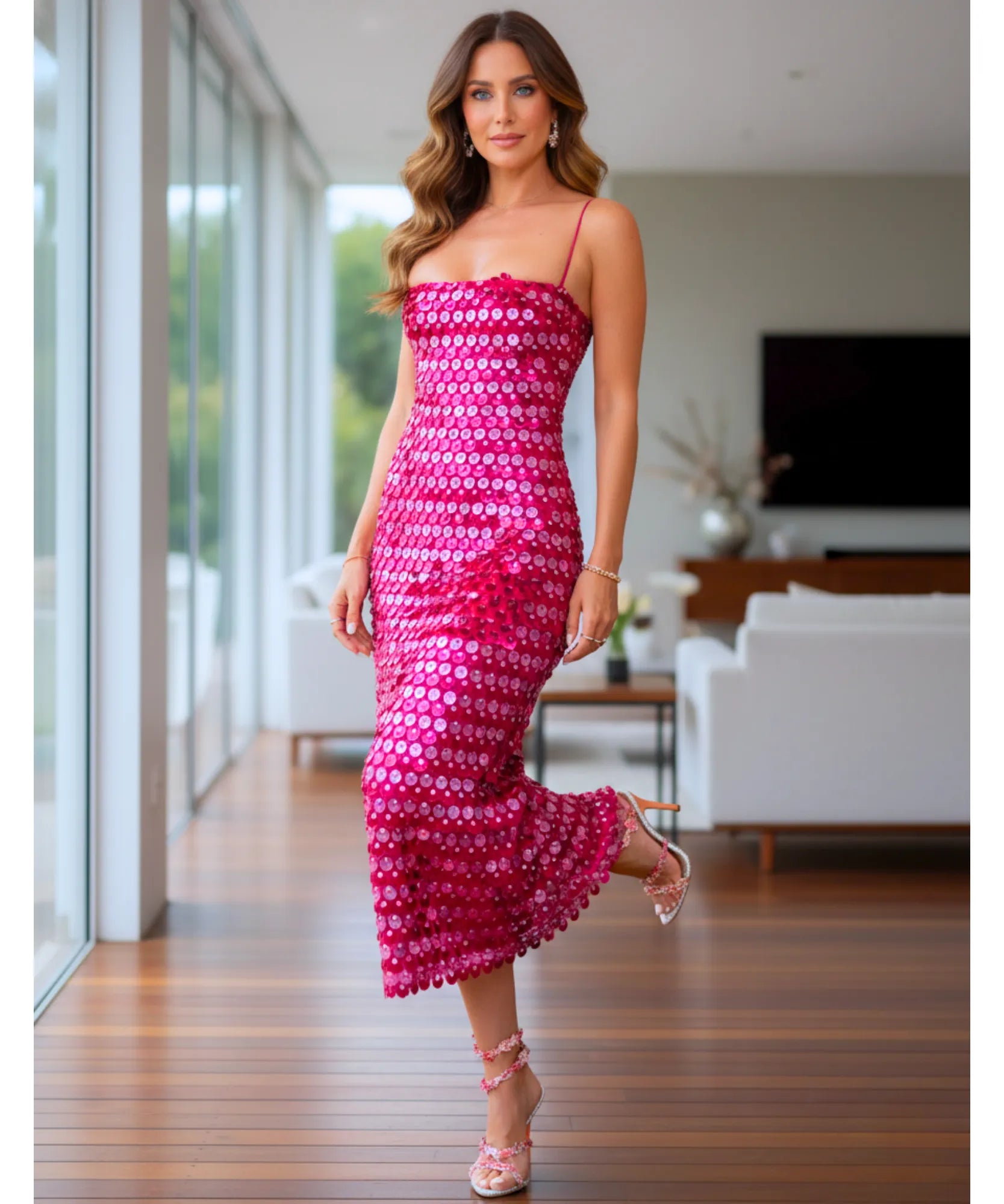 Vestido Elegante Midi para casamentos, formaturas e eventos luxuosos em promoção ZARA